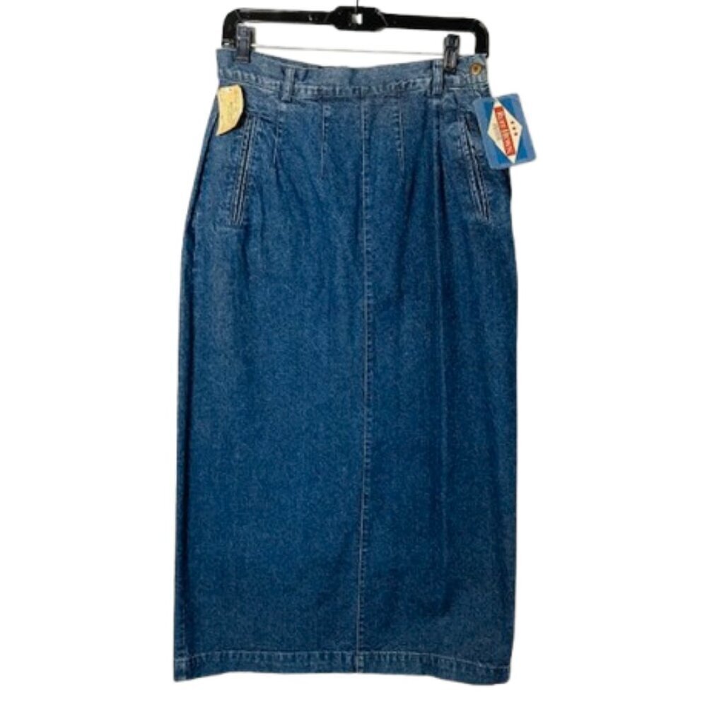 Ruff Hewn Vintage 90's 100% Cotton Denim Maxi Skirt NEW NOS Size Small Petite